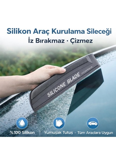 Coofbe Premıum Silikon Araç Kurulama Sileceği Çizmez Silikon Duşakabin Araç Kurulama Sileceği Cam 30cm