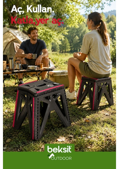 Outdoor Herkül M Katlanır Reflektörlü Tabure Antrasit Antrasit Antrasit