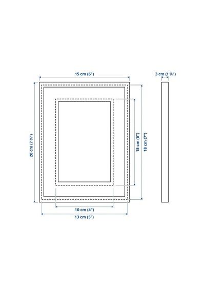 Ikea Rödalm Derinlik Efektli Fotoğraf Çerçevesi 13 X 18 Cm Beyaz