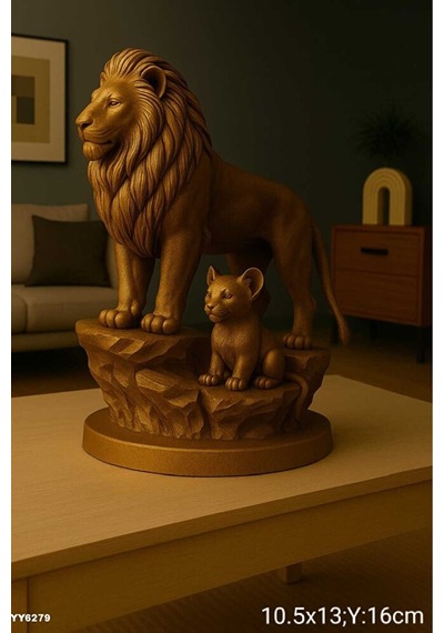 Yy6279 Aslan Ve Yavrusu Biblo Silikon Kalıp