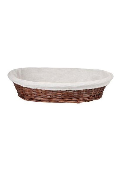 Hasır Bezli Ekmek Sepeti Oval 24cm Es-2417r Kahverengi