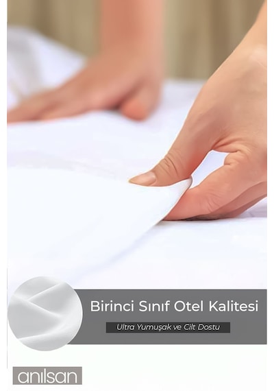 Lastiksiz Düz Beyaz Çarşaf %100 Pamuk Çift/tek Kişilik ,63tel Beyaz