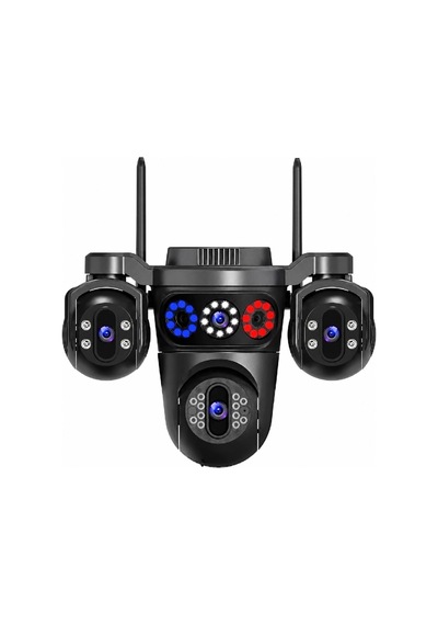 Es-703 Smart Güvenlik Kamerası 4 Lens Çakarlı Alert Wi-fi Ptz Diğer