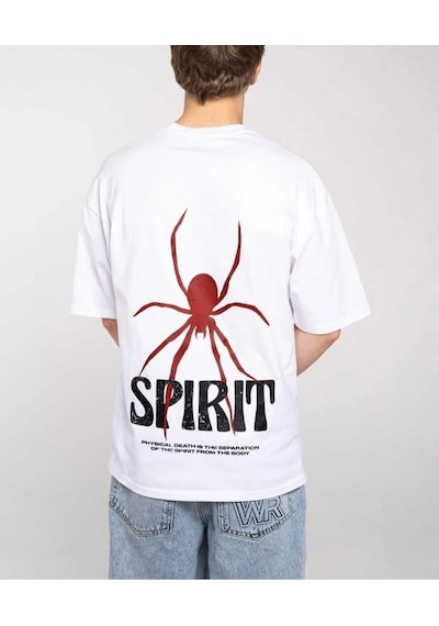 Kozia Outdoors Malkoçbey Sprint Baskılı Oversize Unisex O Yaka T-şhirt Beyaz Beyaz