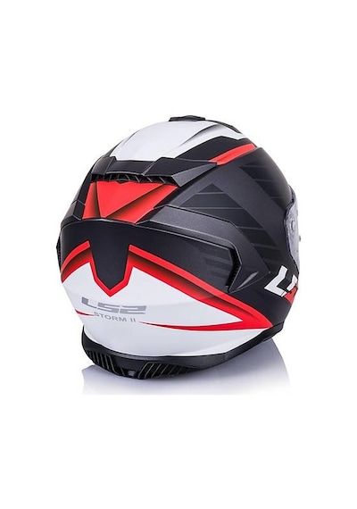 Ls2 Storm 2 Nerve Kırmızı Kapalı Motosiklet Kaskı Siyah - Kırmızı