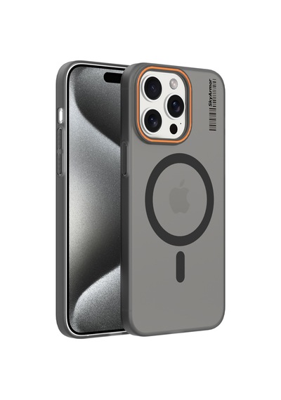 Apple iPhone 15 Pro Max Magsafe Uyumlu Mat Sert Klein Kılıf Siyah