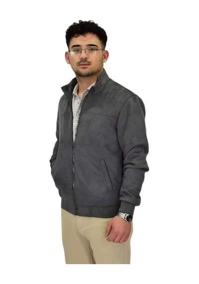 Erkek Mevsimlik Süet Spor Mont 8051 Bgl-st04373 Füme