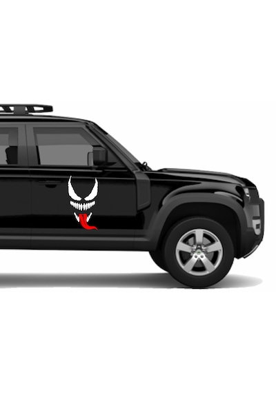 Venom Korkunç Öfke Sticker - Araba Oto Motosiklet Karavan Cam Sticker - 00138 15x8 Cm