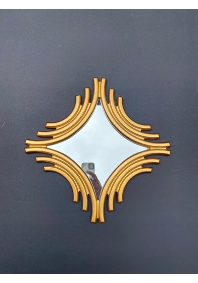 Peramari Dekoratif Polyester Ikili Kare Ayna Takımı Gold Gold 44 X 44 Diğer
