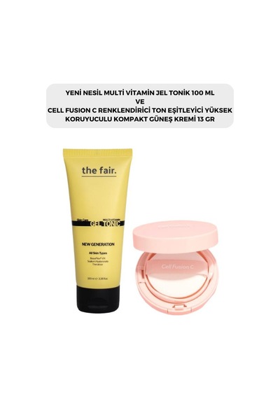 Cell Fusion C Renklendirici Kompakt Güneş Kremi 13 G + The Fair Multi Vitamin Jel Tonik 100 ML