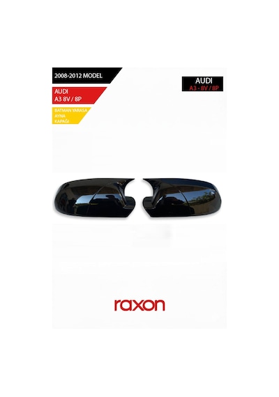 Audı A3 8p 2008-2012 Batman & Yarasa Ayna Kapağı Parlak Piano Black Sport