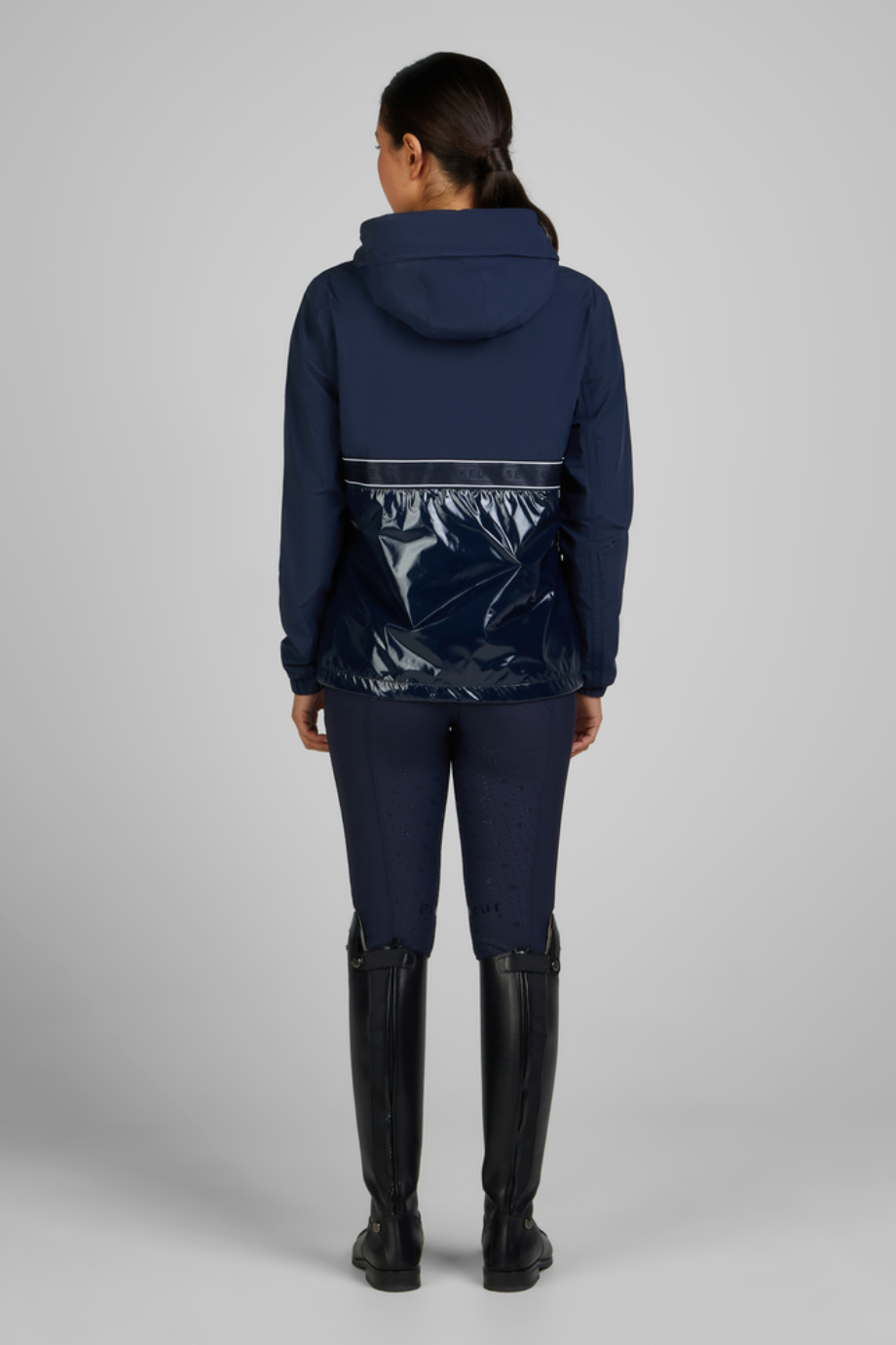 Pikeur Rainjacket 7018 Kapüşonlu Su Geçirmez Kadın Yağmurluk Lacivert