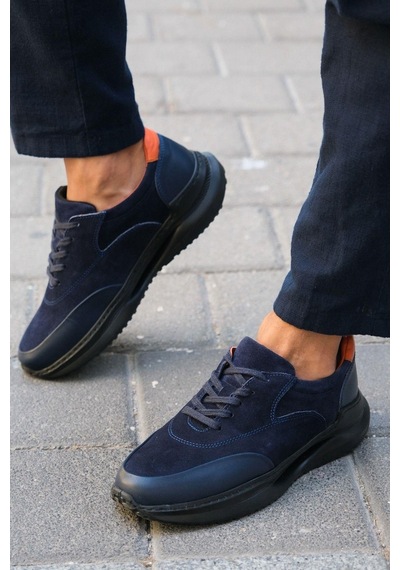 Mubiano Hakiki Deri Mbkry301-lcv Erkek Lacivert Sneaker & Spor Ayakkabı Lacivert