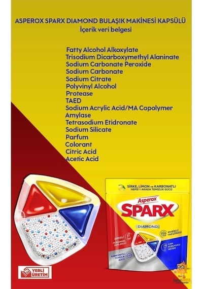 Sparx Bulaşık Makinesi Kapsülü 30'lu X 2 Paket 60 Yıkama