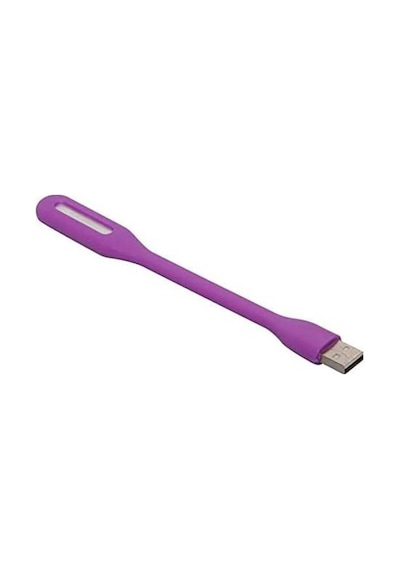 Koodmax Taşınabilir Usb Led Lamba Işık Laptop Kitap Okuma Klavye Aydınlatma - 17cm - Mor