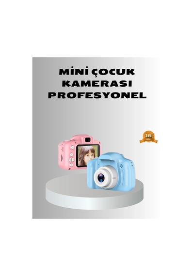 8mp Mini Çocuk Fotoğraf Makinesi - Pembe Ses Kaydı Özellikli Çok Renkli