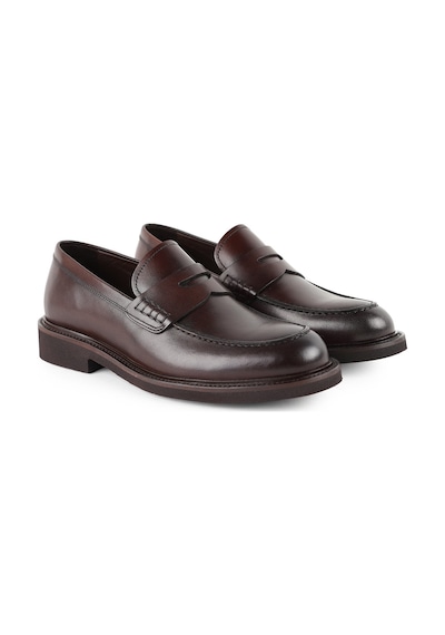 Libero Lz5009 Unisex Hakiki Deri Loafer Ayakkabı - Eva Tabanlı Klasik Model 36-39 Kahve