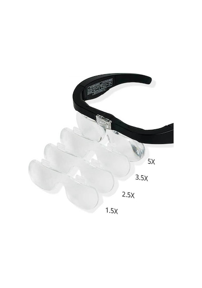 Led Aydınlatmalı Büyüteç Gözlük, Saatçi Ve Kuyumcular İçin Usb Şarj Edilebilir Büyüteç Multicolor