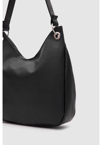Shule Bags Valerie Oval Omuz Çantası Siyah Siyah