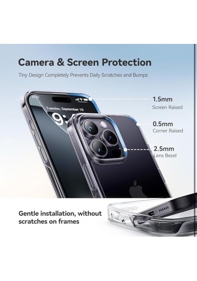 İle Uyumlu Şeffaf Clear Silikon Yüksek Kalite Darbeye Dayanıklı Şık Telefon Kılıfı İphone 16 Pro Max 50 x 22