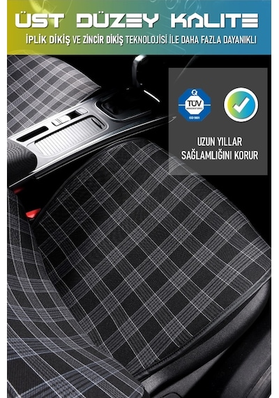 Volkswagen Taigo Uyumlu Koltuk Minderi Ön 2'li Set Ekose Model