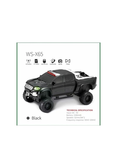 Wster WS-X65 Araba Görünümlü TaşınabilirBluetooth Hoparlör (İthalatçı Garantili)