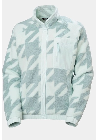 Helly Hansen Kadın Imperial Printed Pile Snap Mont Mavi