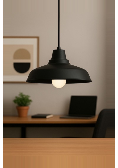 Lunora Metal Tekli Siyah Sarkıt Avize Retro Model Salon Avize