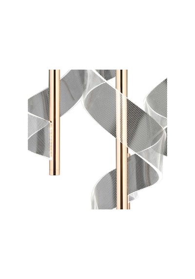 Jadon 4'lü Yuvarlak 3 Renkli 35 Watt Gold Kristal Ledli Modern Oturma Odası Salon Sarkıt Avize Diğer