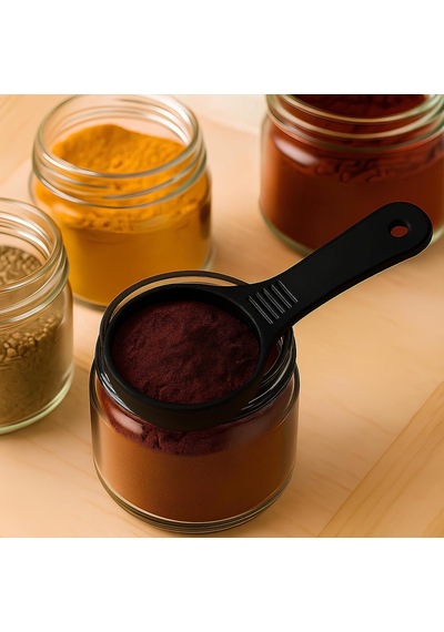 6'lı Siyah Ölçü Kaşığı Seti 2 X 3 Lü Takım 30 Ml Plastik Gıda Ölçüm Kaşığı Kahve, Mama, Baharat Ve Toz Karışımlar İçin Gıda Temasına Uygun Pratik Plastik Kaşık