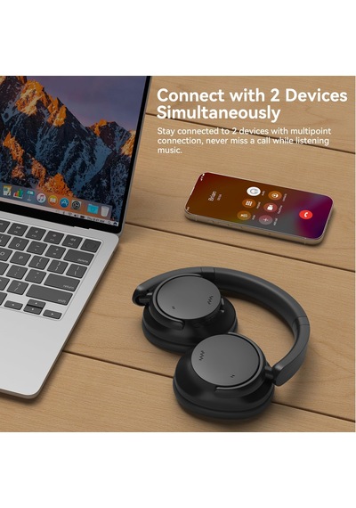 Tr Hibrid Gürültü Önleyici Kulaklıklar: Kablosuz Bluetooth 5.4 Kulak Üstü Kulaklıklar, Mikrofonlu Katlanabilir A