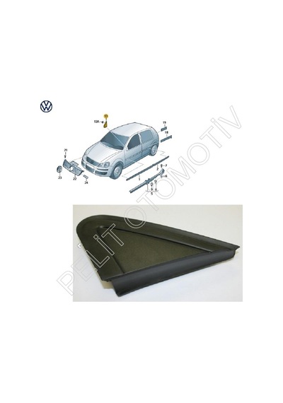 Polo Ayna Köşe Kapağı Sol 6q0853273a 2005- 2010