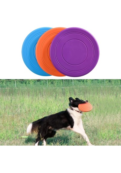 Silikon Frizbi Köpek Oyuncağı Çok Renkli