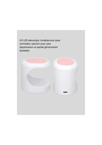 Led Mini Oje Kurutucu Taşınabilir Hızlı Kuruma Cihazı 3 Led Işıklı Yeni Nesil Siyah