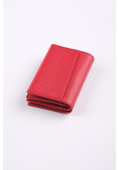 Ancora Leather Hakiki Deri Minimal Kartlık-26206 Kırmızı