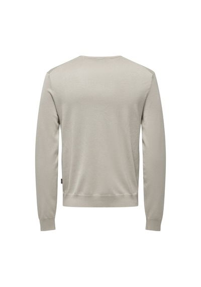 Only & Sons Erkek Bisiklet Yaka Regular Fit Kazak - 22020088 Bej