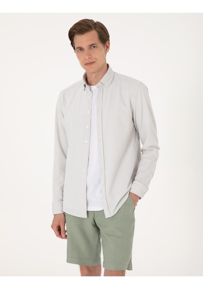Pierre Cardin Erkek Gri Gömlek Desenli 50307162-vr024 Gri