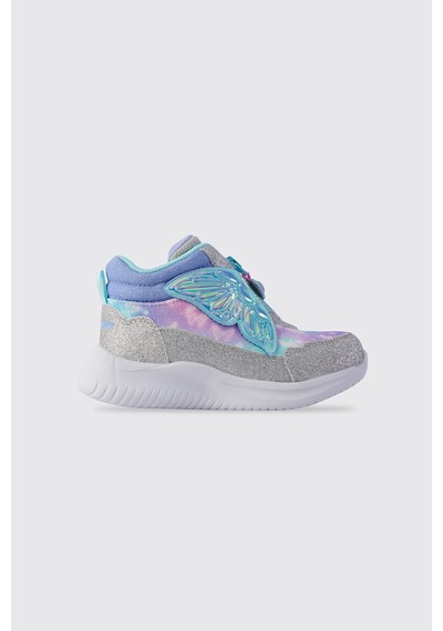 Panço Skechers Jumpsters Kız Bebek Gümüş Ayakkabı Gri
