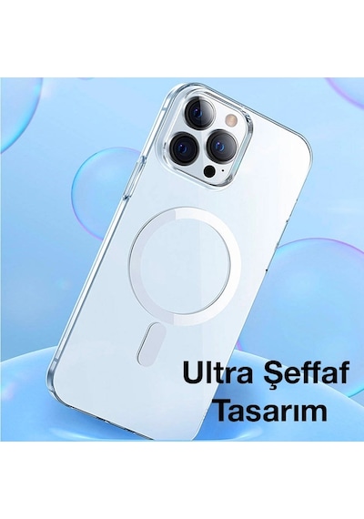 Baseus Apple Uyumlu   iPhone 13 Pro Max Magsafe Silikon Kılıf + Ekran Koruyucu