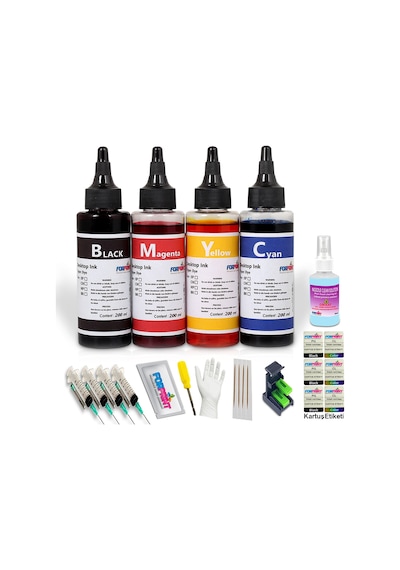 Canon Pg-40, Cl-41 Kartuş Uyumlu Forprint Dolum Seti 4x200ml, 4 Renk