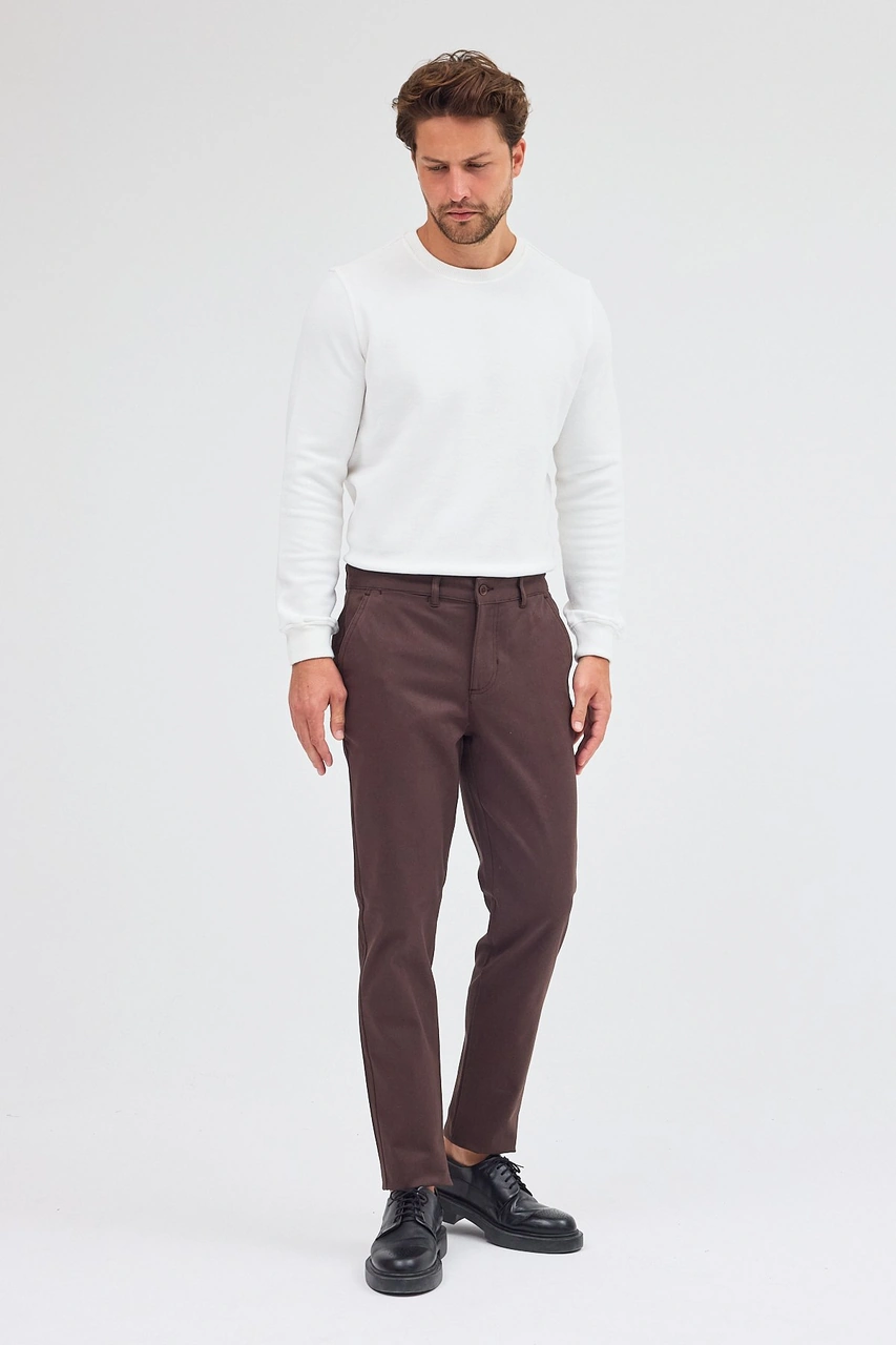 İmza Sütlü Kahverengi Yan Cep Düz Paça Pamuklu Slim Fit Chino Casual Pantolon 1003255155 - Sütlü Kahverengi İmza Sütlü Kahverengi Yan Cep Düz Paça Pamuklu Slim Fit Chino Casual Pantolon 1003255155 - Sütlü Kahverengi