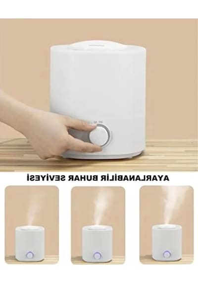2.5 Lt Ultrasonik Buhar Nemlendirici, 7 Renkli Led Işığı İle Beyaz
