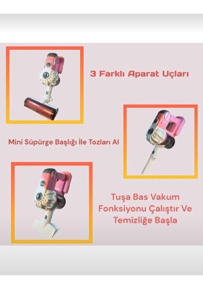 Pilli Sesli Model Çekme Özellikli Dikey Süpürge 75 Cm-vakumlu Süp