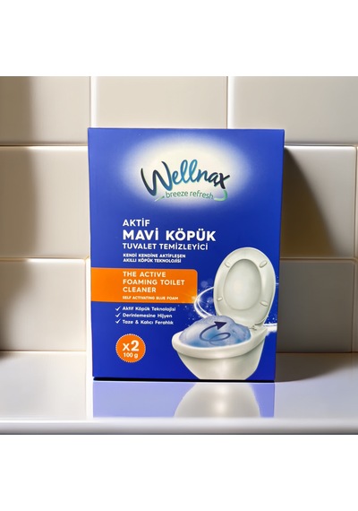 Wellnax Aktif Tuvalet Temizleyici Köpük Mavi 2 X 100 Gr