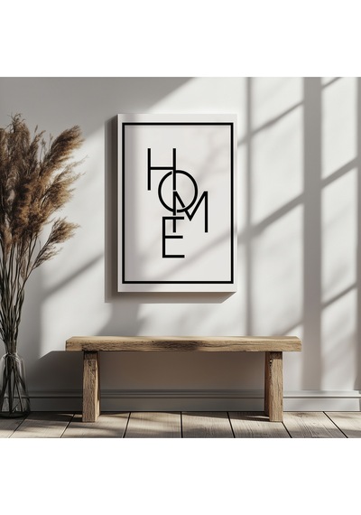 Dekoratif Home Yazı Kanvas Duvar Tablo