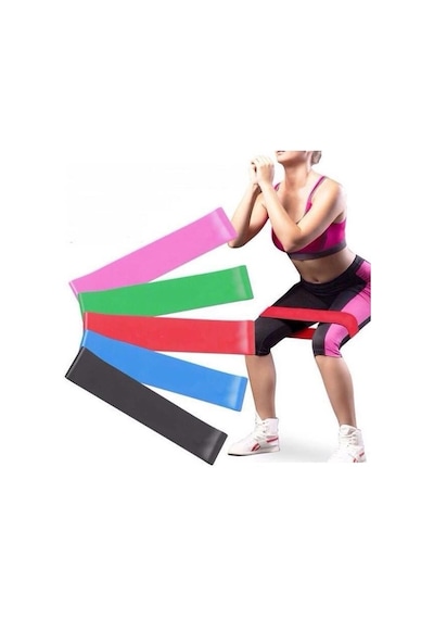 Aerobik Bant 5 Li Pilates Yoga Bandı
