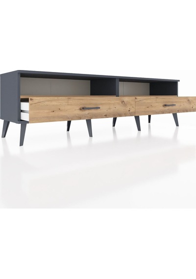 Hyperion Tv Ünitesi 2 Raflı 2 Çekmeceli 176x44x51 Antrasit-çam/çam Atlas Çam/atlas Çam Hyperion Tv Ünitesi 2 Raflı 2 Çekmeceli 176x44x51 Antrasit-çam/çam Atlas Çam/atlas Çam