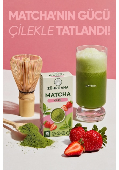 Matcha Çayı Çilek Aromalı 20 Saşe x 8 G