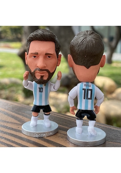 Soulader Lionel Messi Futbolcu Bebek Figürü - 2022 Dünya Kupası Arjantin Milli Takımı Forması - Koleksiyon Ve Oyun Modeli