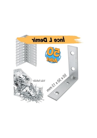 50 Adet İnce Metal Köşebent 50x50x15 Mm L Demiri